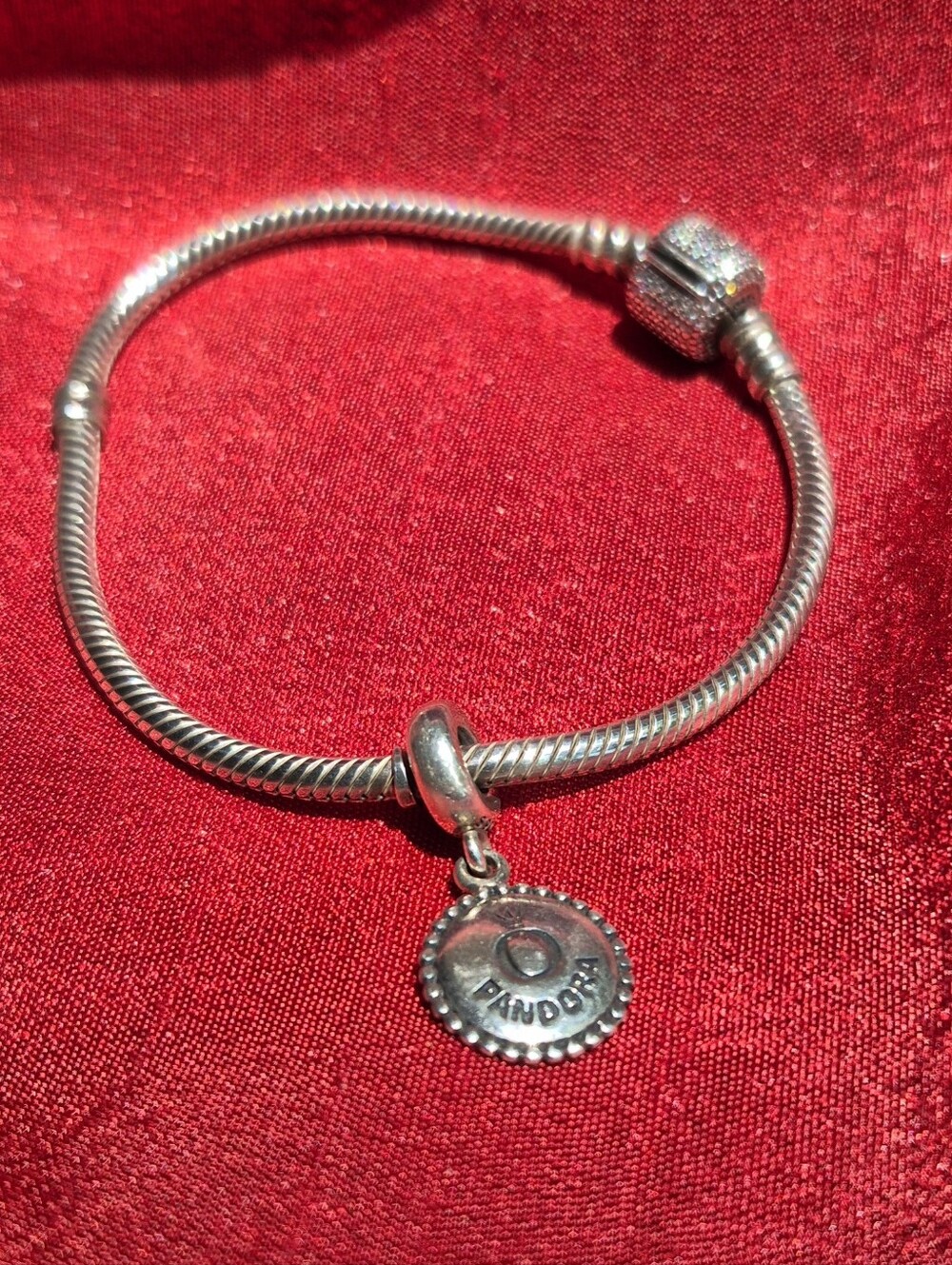 Pandora Snake Chain Bracelet With Barrel Clasp